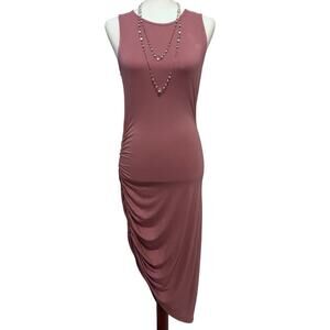 Aqua NWT Mauve Asymmetrical Bodycon Dress Women M